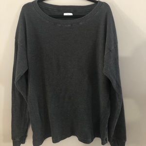 TNA dark grey waffle sweater